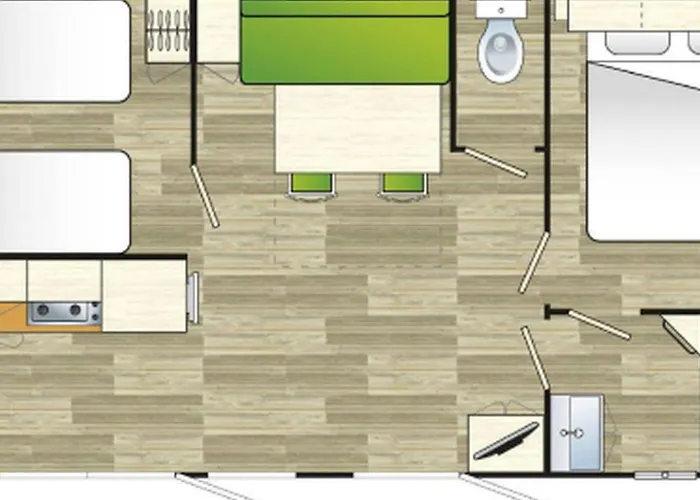 Mobil-home Confortable Avec Terrasse Pour 5 Personnes - Api-1-52-916 Kemping Saint-Rome-de-Tarn